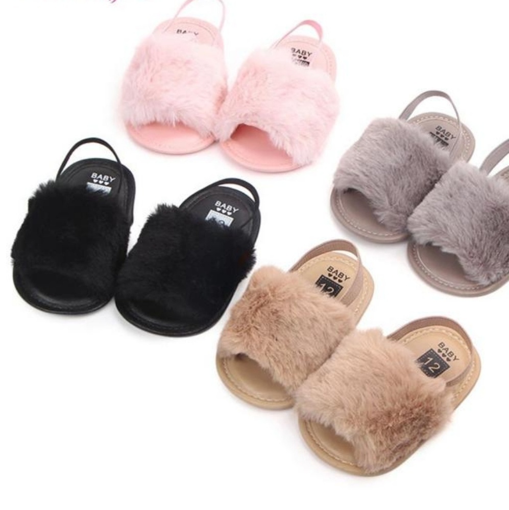Faux fur baby edition shoes for summer